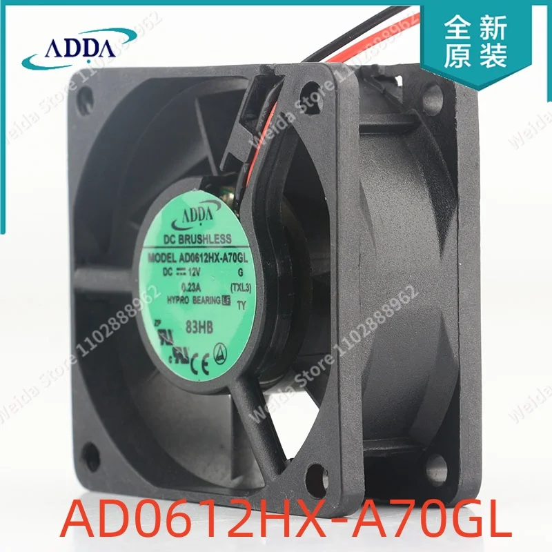 ADDA AD0612HX-A76GL/A70GL 12V 0.23A 6025 6CM 60X60X25MM 6CM Computer case cooling fan with strong airflow
ADDA AD0612HX-A76GL/A70GL 12V 0.23A 6025 6CM 60X60X25MM 6CM Computer case cooling fan with strong airflow
