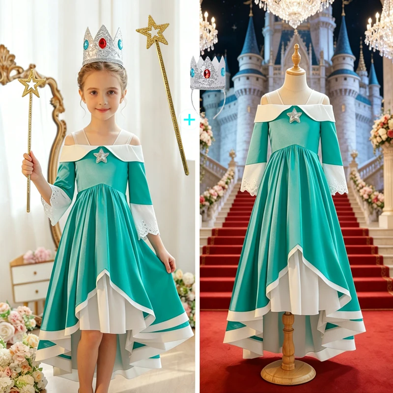 2026 New Princess Dress Girl's Off-shoulder Long Dress Birthday Party Dress Girl Child Party Cosplay Costume Halloween Clothes
2026 New Princess Dress Girl's Off-shoulder Long Dress Birthday Party Dress Girl Child Party Cosplay Costume Halloween Clothes