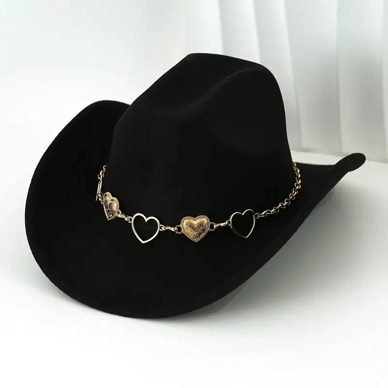 HongLuan Vintage Black/Pink Heart Shape Chain Cowboy Hat Woman for Cowgirl Costume, Luxury Cowboy Hats, Cowboy Accessories
HongLuan Vintage Black/Pink Heart Shape Chain Cowboy Hat Woman for Cowgirl Costume, Luxury Cowboy Hats, Cowboy Accessories