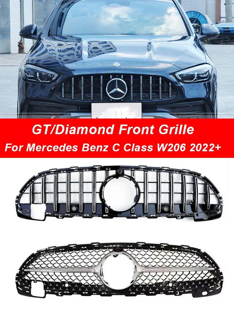 Передний гриль для Mercedes-Benz C Class W206 panamerica GT, AMG BRS стиль для C180 C200 C300 2021 2022 +, хромированные Черные Аксессуары
Передний гриль для Mercedes-Benz C Class W206 panamerica GT, AMG BRS стиль для C180 C200 C300 2021 2022 +, хромированные Черные Аксессуары