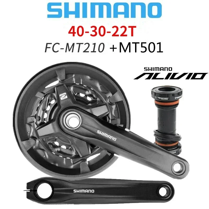 SHIMANO MT210 Mountain Bike Crankset Hollowtech II System 3x9 Speed 170mm Arm 40-30-22T Chainrings Includes Guard
SHIMANO MT210 Mountain Bike Crankset Hollowtech II System 3x9 Speed 170mm Arm 40-30-22T Chainrings Includes Guard