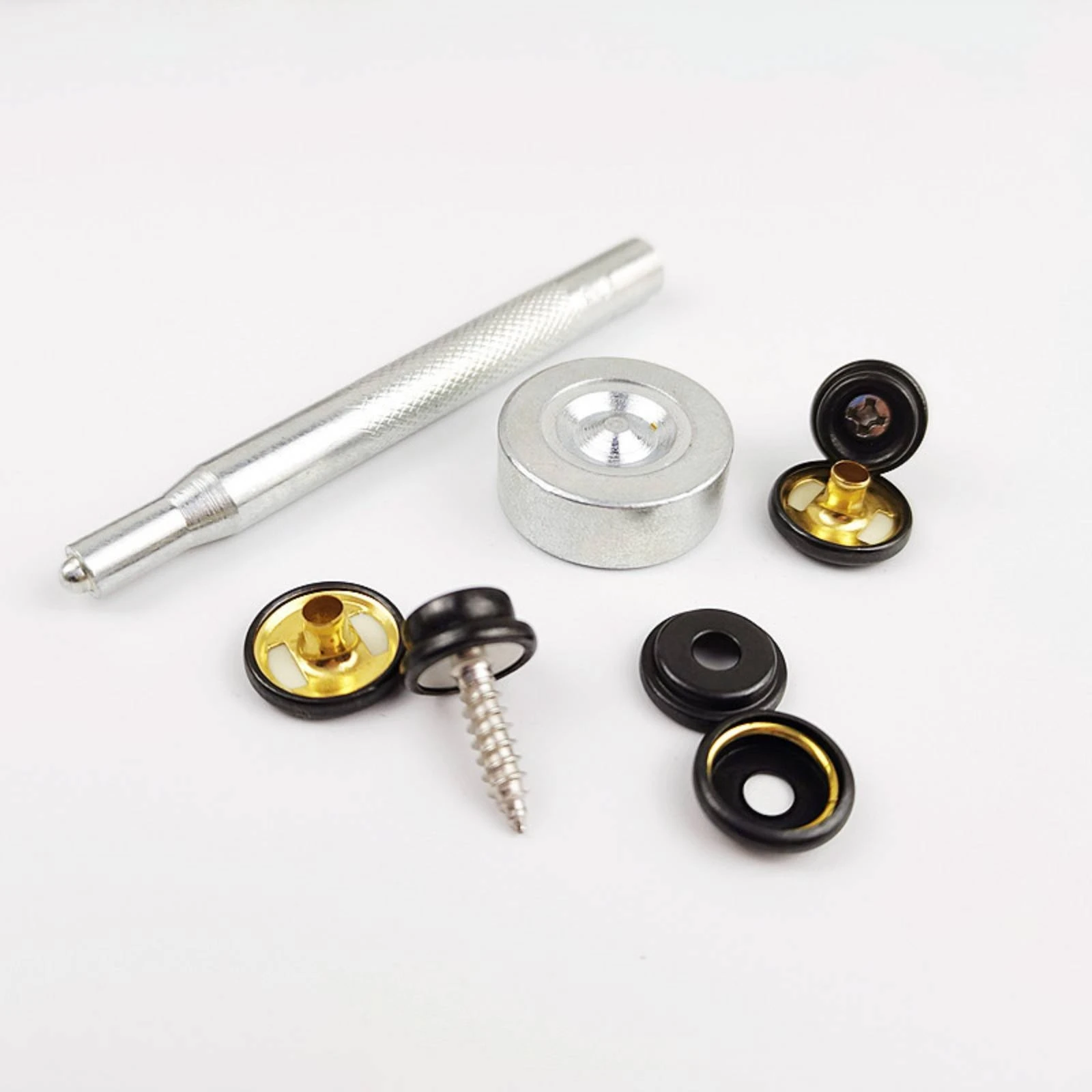 50 Pieces Screw Type Snap Fastener Compact Screw Back Snap Fastener Stainless Steel Canvas Snaps Storage Box
50 Pieces Screw Type Snap Fastener Compact Screw Back Snap Fastener Stainless Steel Canvas Snaps Storage Box
