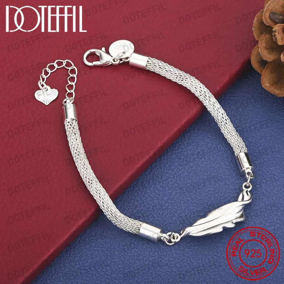 925 Sterling Silver 8-inch Exquisite Leaf Bracelet for Women, Party Jewelry, Wedding Gift
925 Sterling Silver 8-inch Exquisite Leaf Bracelet for Women, Party Jewelry, Wedding Gift