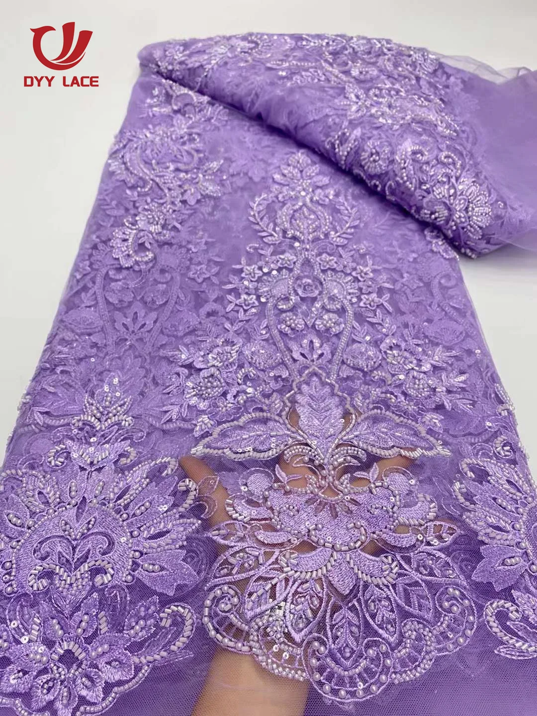 African Lace Fabric 2025 High Quality Sequin Beads Embroider Groom Lace French Lace Tulle Fabric for Wedding Sewing 5 Yards
African Lace Fabric 2025 High Quality Sequin Beads Embroider Groom Lace French Lace Tulle Fabric for Wedding Sewing 5 Yards