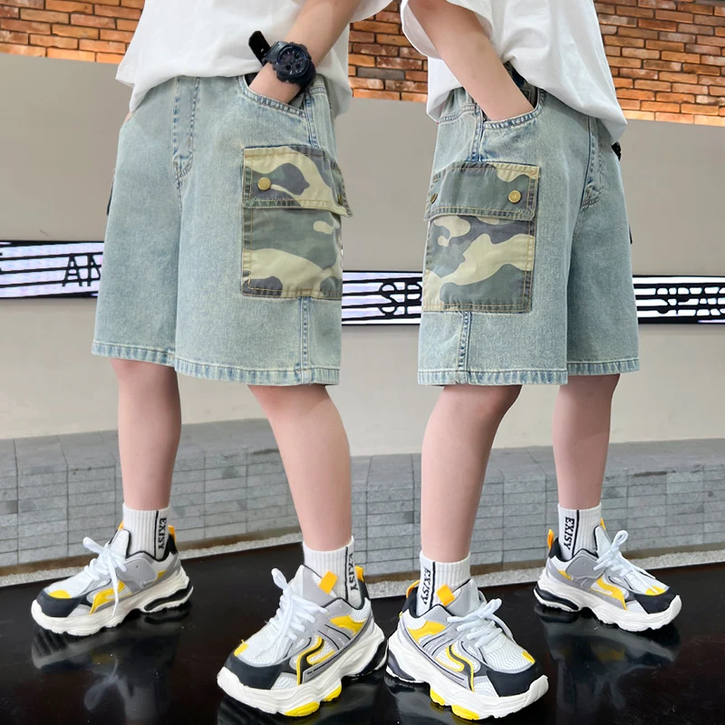 2025 New Summer Kids Child Fashion Jeans Shorts with Camouflage Pocket for Teens Boy Casual Straight Fit Denim Camo Shorts
2025 New Summer Kids Child Fashion Jeans Shorts with Camouflage Pocket for Teens Boy Casual Straight Fit Denim Camo Shorts