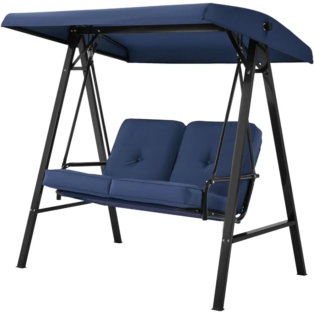 Outdoor Patio Swing Chair for Adults, 2-Seat Porch Swings with Adjustable Canopy, Outside Swing Bench with Removable Cushions &
Outdoor Patio Swing Chair for Adults, 2-Seat Porch Swings with Adjustable Canopy, Outside Swing Bench with Removable Cushions &