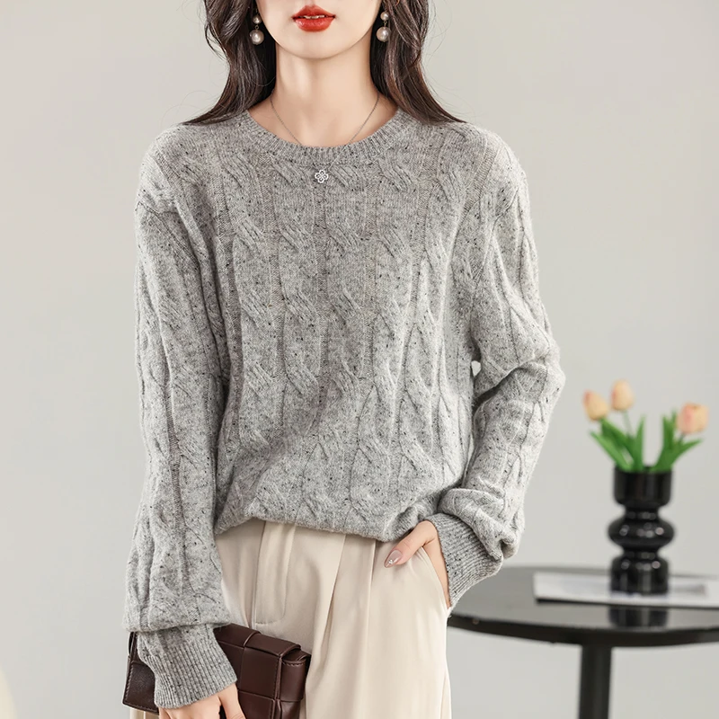 100% мериносовая шерсть, удобный крой, женский свитер с высоким воротником, длинные рукава, ребристый узор, осенне-зимний базовый пуловер, вязаный джемпер 
100% мериносовая шерсть, удобный крой, женский свитер с высоким воротником, длинные рукава, ребристый узор, осенне-зимний базовый пуловер, вязаный джемпер