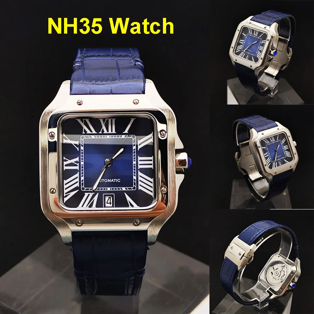 Часы NH35, синие часы, корпус 40 мм, мужские часы, модифицированные часы, индивидуальный логотип, подходят для часов с механизмом NH35, аксессуары
Часы NH35, синие часы, корпус 40 мм, мужские часы, модифицированные часы, индивидуальный логотип, подходят для часов с механизмом NH35, аксессуары