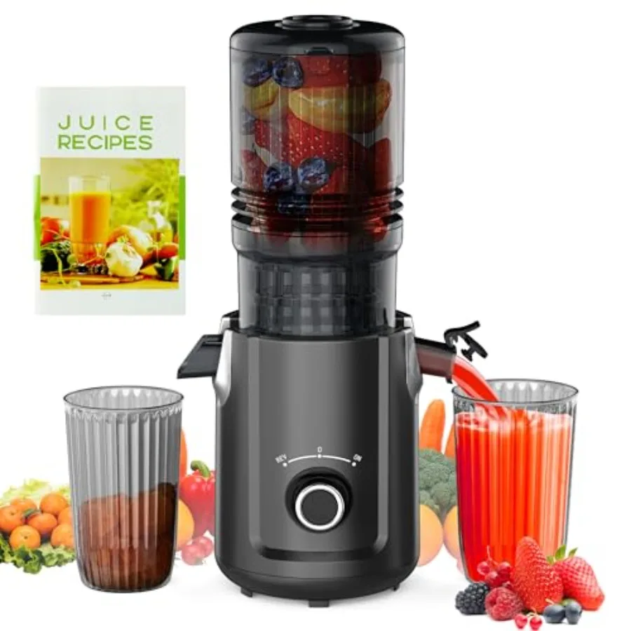 Cold press juicer for vegetables and fruits masticating slow juicer with 5.3-inch feed chute 300W motor black ABS plastic easy-
Cold press juicer for vegetables and fruits masticating slow juicer with 5.3-inch feed chute 300W motor black ABS plastic easy-