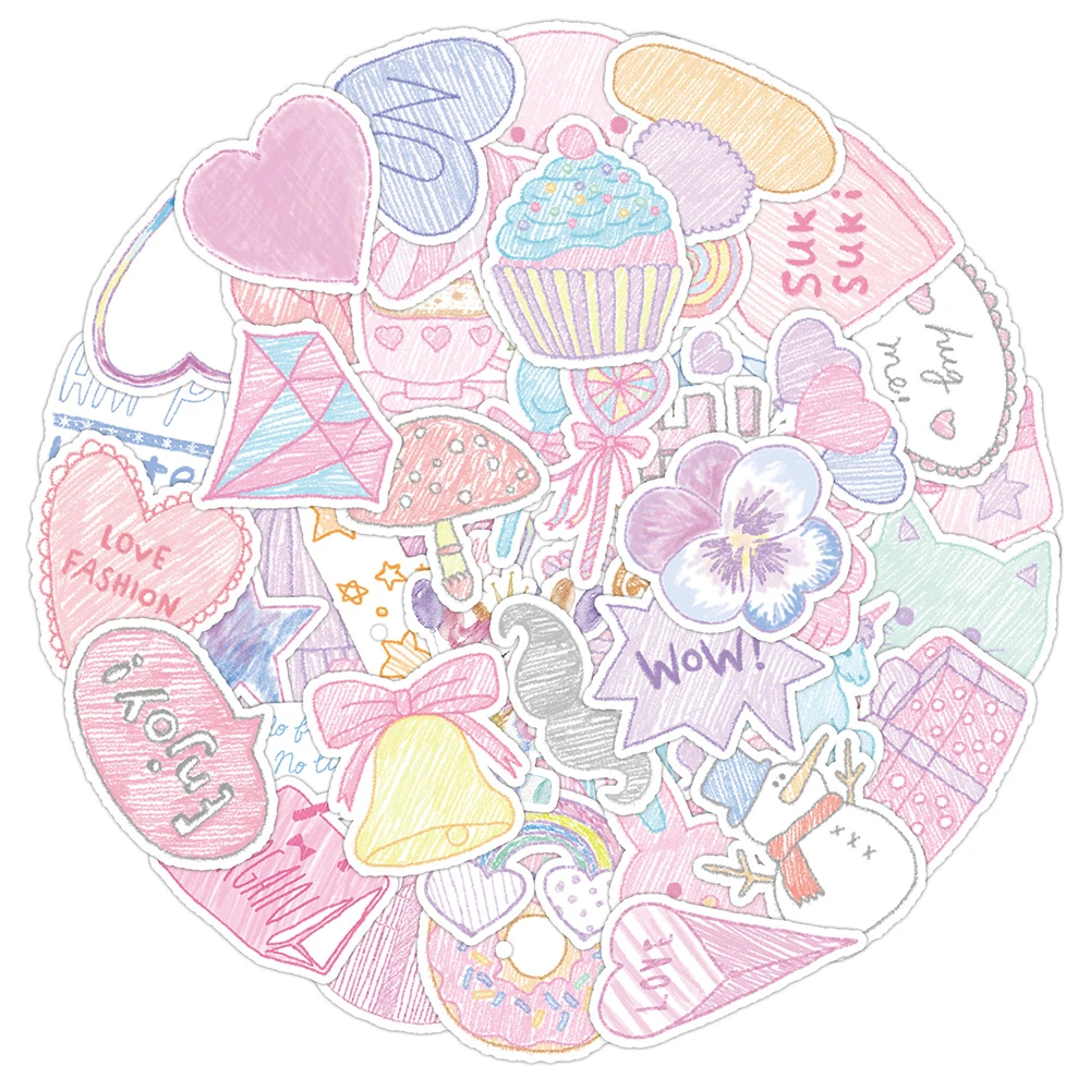 10/30/50pcs Cute Pink Vsco Crayon Drawing Girl Stickers Laptop Guitar Luggage Phone Scrapbook Graffiti Kawaii Sticker Kid Toy
10/30/50pcs Cute Pink Vsco Crayon Drawing Girl Stickers Laptop Guitar Luggage Phone Scrapbook Graffiti Kawaii Sticker Kid Toy