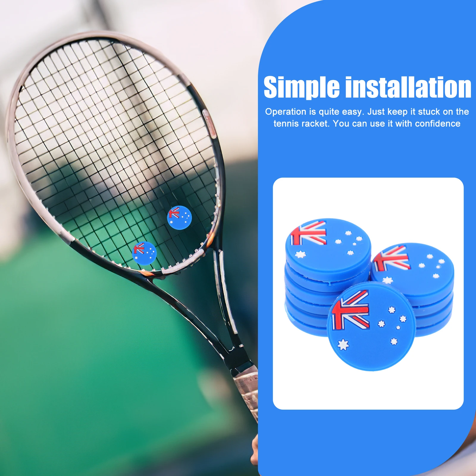 6 Pcs Tennis Shock Absorber Vibration Damper Dampers Racket Dampeners Racquet Accessories Silica Gel Flag
6 Pcs Tennis Shock Absorber Vibration Damper Dampers Racket Dampeners Racquet Accessories Silica Gel Flag