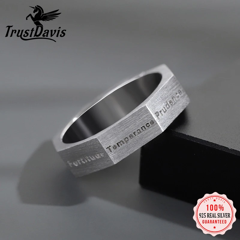 TrustDavis 925 Sterling Silver Men's Fashion Simple Seven Virtues Plain Ring for Men Birthday Father's Day Jewelry Gift DS4253
TrustDavis 925 Sterling Silver Men's Fashion Simple Seven Virtues Plain Ring for Men Birthday Father's Day Jewelry Gift DS4253