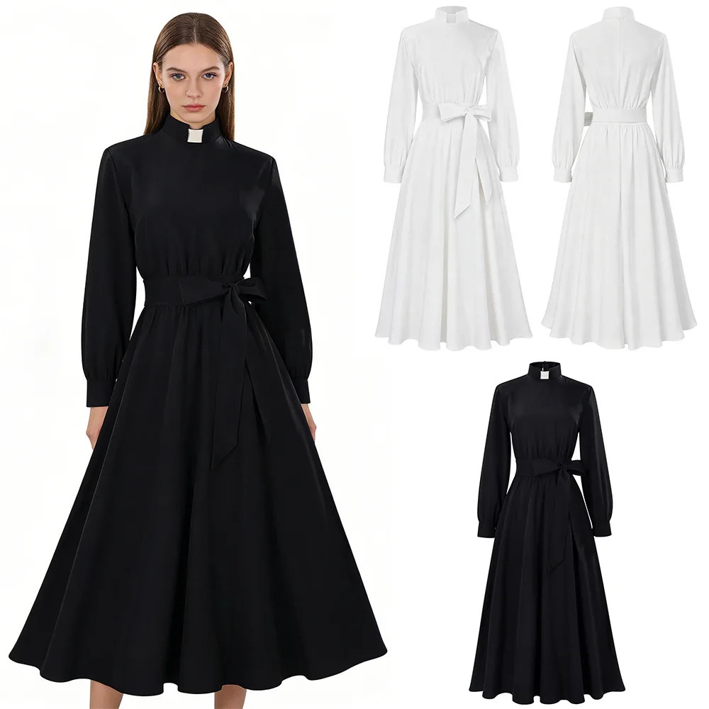 Halloween Long Waist-Cinching Stand Collar Dress Skirt Stage Performance Pure Color Cosplay Costume Women's Traditional Wear
Halloween Long Waist-Cinching Stand Collar Dress Skirt Stage Performance Pure Color Cosplay Costume Women's Traditional Wear