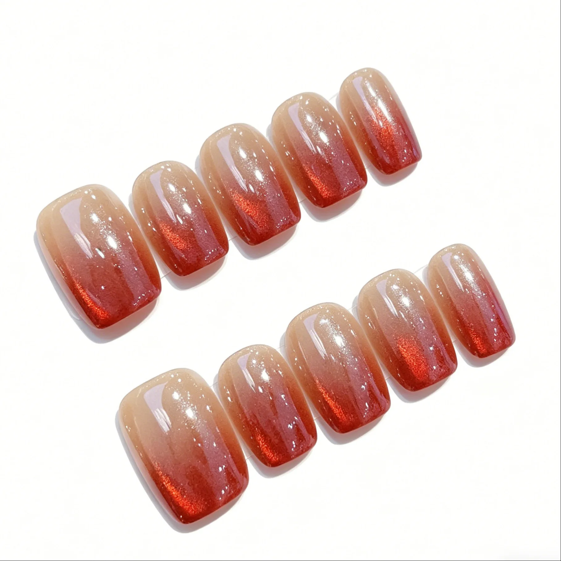 Purely Hand-worn Nail Glass Beads Cat Eye Electroplating Aurora Nail Gradual Change Nail Piece Removable Finished Product
Purely Hand-worn Nail Glass Beads Cat Eye Electroplating Aurora Nail Gradual Change Nail Piece Removable Finished Product