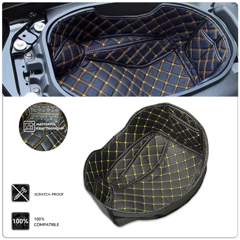 For NMAX155 2020-2024 NMAX155 2025 Motorcycle PU Leather Storage Box Cargo Rear Trunk Cargo Liner Protector nmax155