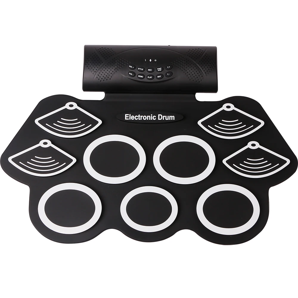 Electric Digital Acoustic 9 Pad Roll up Drum Set for Educational Kids Music Instrument Electronic Drum Set
Electric Digital Acoustic 9 Pad Roll up Drum Set for Educational Kids Music Instrument Electronic Drum Set