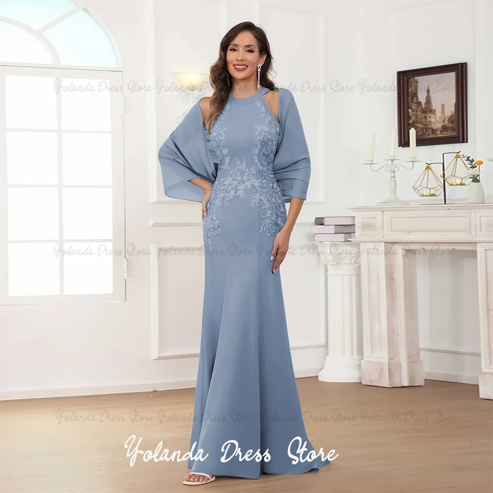 Yolanda Customized Elegant Mother of The Bride Dresses 2026 Halter Long Lace Applique with Jackets Formal Illusion Evening Gown
Yolanda Customized Elegant Mother of The Bride Dresses 2026 Halter Long Lace Applique with Jackets Formal Illusion Evening Gown