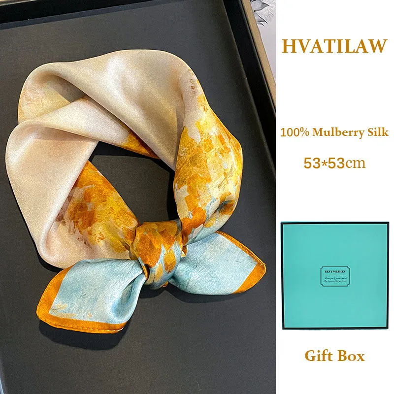 Natural Silk Scarf 100% Mulberry Silk Women 53x53cm Head Scarf Square Neckerchief Hair Hijab Bandana Neck Scarf with Gift Box
Natural Silk Scarf 100% Mulberry Silk Women 53x53cm Head Scarf Square Neckerchief Hair Hijab Bandana Neck Scarf with Gift Box