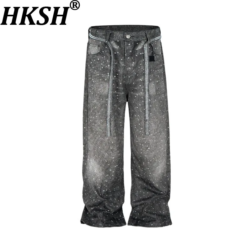 HKSH Spring Summer New Men's High Street Tide Chic Straight Jeans Diamonds Sashes Vintage Washed Casual Ins Fashion Pants HK6388
HKSH Spring Summer New Men's High Street Tide Chic Straight Jeans Diamonds Sashes Vintage Washed Casual Ins Fashion Pants HK6388