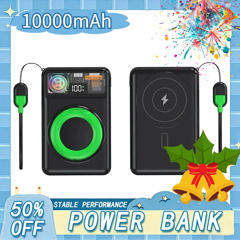 10000mAh LED Digital Magnetic Wireless PD20W Digital Power Bank with Built in Charging Cable Bracket Cooling Turbine NEW
10000mAh LED Digital Magnetic Wireless PD20W Digital Power Bank with Built in Charging Cable Bracket Cooling Turbine NEW