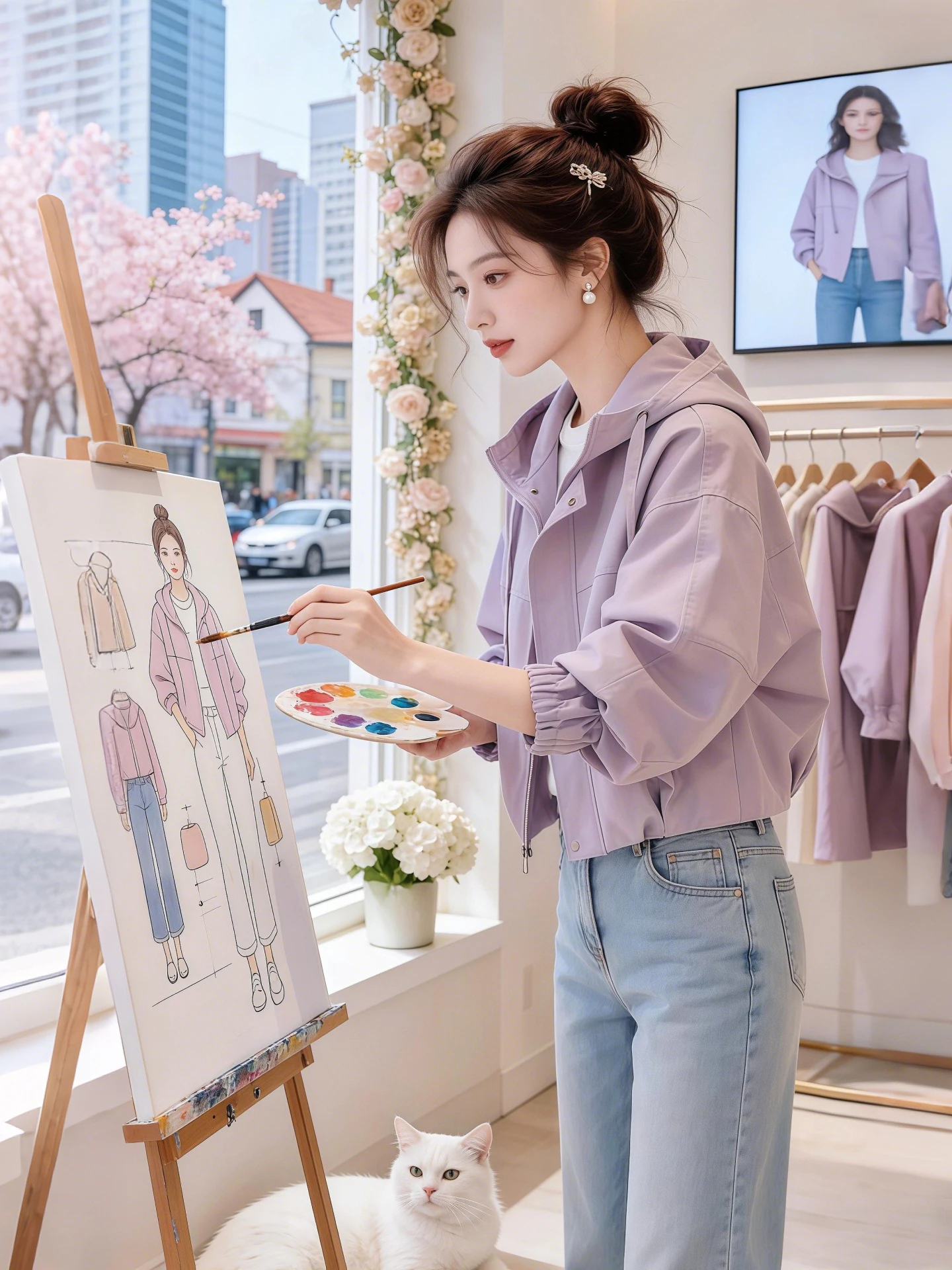 Fashionable Short Jacket Women's Stylish Korean Version Commute Windbreaker Zipper Closure No Belt Spring Season Outerwear
Fashionable Short Jacket Women's Stylish Korean Version Commute Windbreaker Zipper Closure No Belt Spring Season Outerwear
