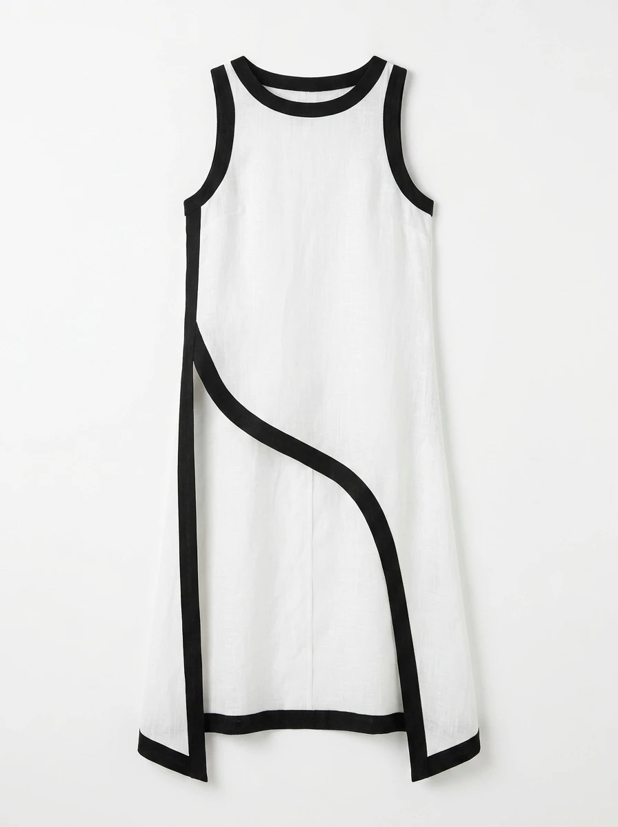 Freeacy 2026 Asymmetric Long T-shirt for Women Summer Loose Fit Sleeveless Vest Top Contrast Black Trim Casual Vacation Shirts
Freeacy 2026 Asymmetric Long T-shirt for Women Summer Loose Fit Sleeveless Vest Top Contrast Black Trim Casual Vacation Shirts