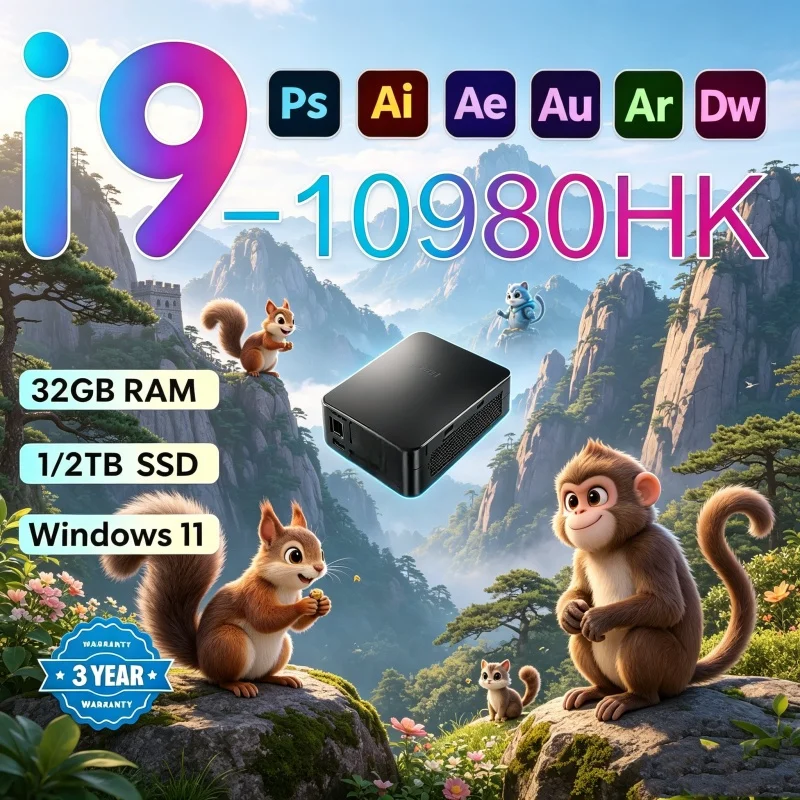 2026 Brilliant Journeying MINI PC Equipped With Windows 11 Pro Core I9 10980HK RAM 1TB SSD WIFI 6 BT5.2 4K HD Sleek Gaming
2026 Brilliant Journeying MINI PC Equipped With Windows 11 Pro Core I9 10980HK RAM 1TB SSD WIFI 6 BT5.2 4K HD Sleek Gaming