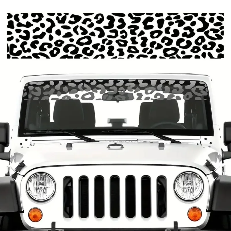 Car Front Windshield Leopard Print Sunshade Sticker Fashion Cheetah Pattern Decal Strip Leopard Print Car Sticker
Car Front Windshield Leopard Print Sunshade Sticker Fashion Cheetah Pattern Decal Strip Leopard Print Car Sticker