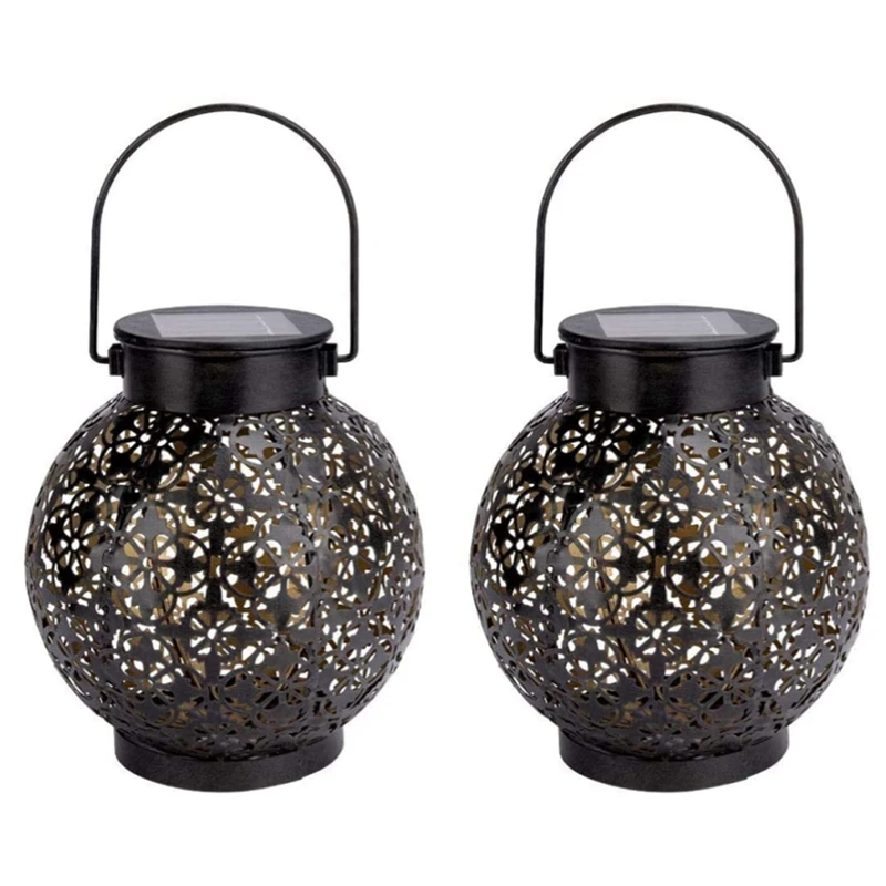 Solar Lanterns Outdoor Waterproof Hanging Solar Lights Retro Metal LED Decorative Light With Handle For Garden 2 Pack
Solar Lanterns Outdoor Waterproof Hanging Solar Lights Retro Metal LED Decorative Light With Handle For Garden 2 Pack