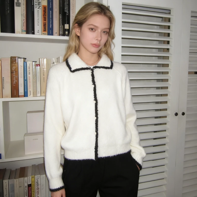 Милый корейский винтажный женский повседневный свитер контрастного цвета, пальто, осень-зима, свободный модный универсальный новый вязаный кардиган 15,
Милый корейский винтажный женский повседневный свитер контрастного цвета, пальто, осень-зима, свободный модный универсальный новый вязаный кардиган 15,