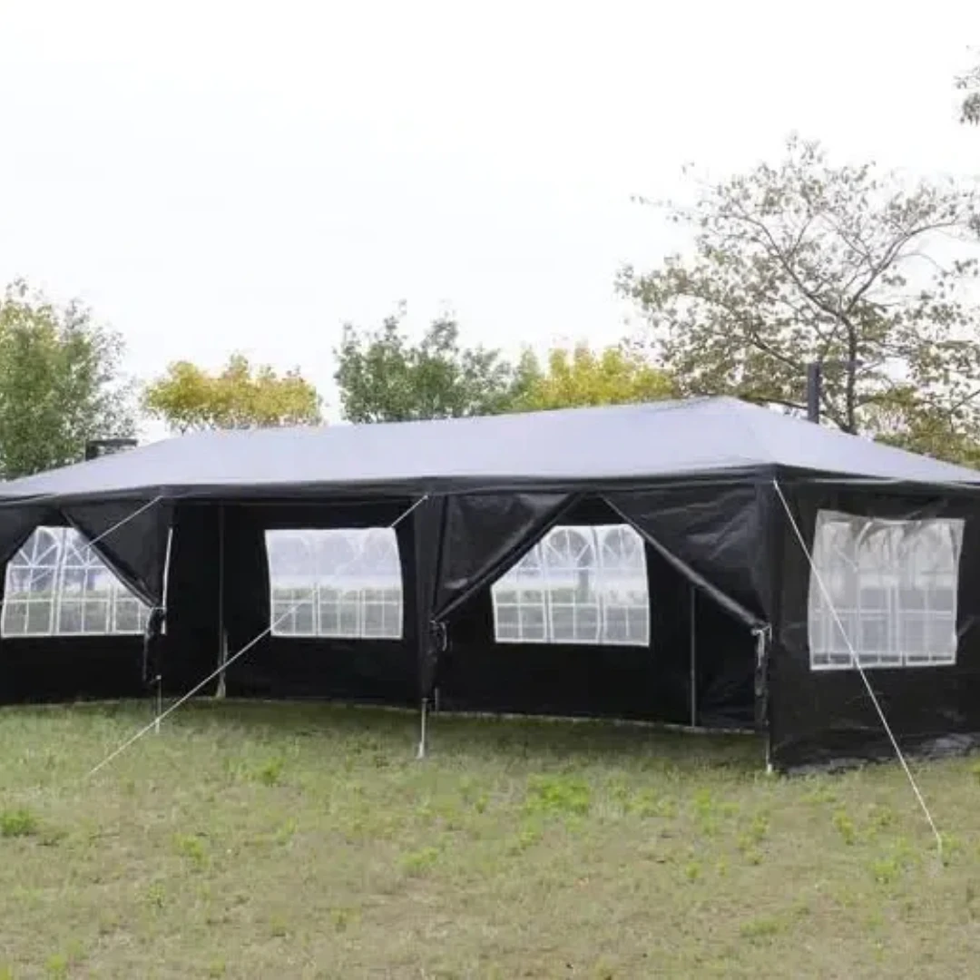 10'x30' Outdoor Party Tent with 8 Removable Sidewalls, Waterproof Canopy Patio Wedding Gazebo, Black
10'x30' Outdoor Party Tent with 8 Removable Sidewalls, Waterproof Canopy Patio Wedding Gazebo, Black