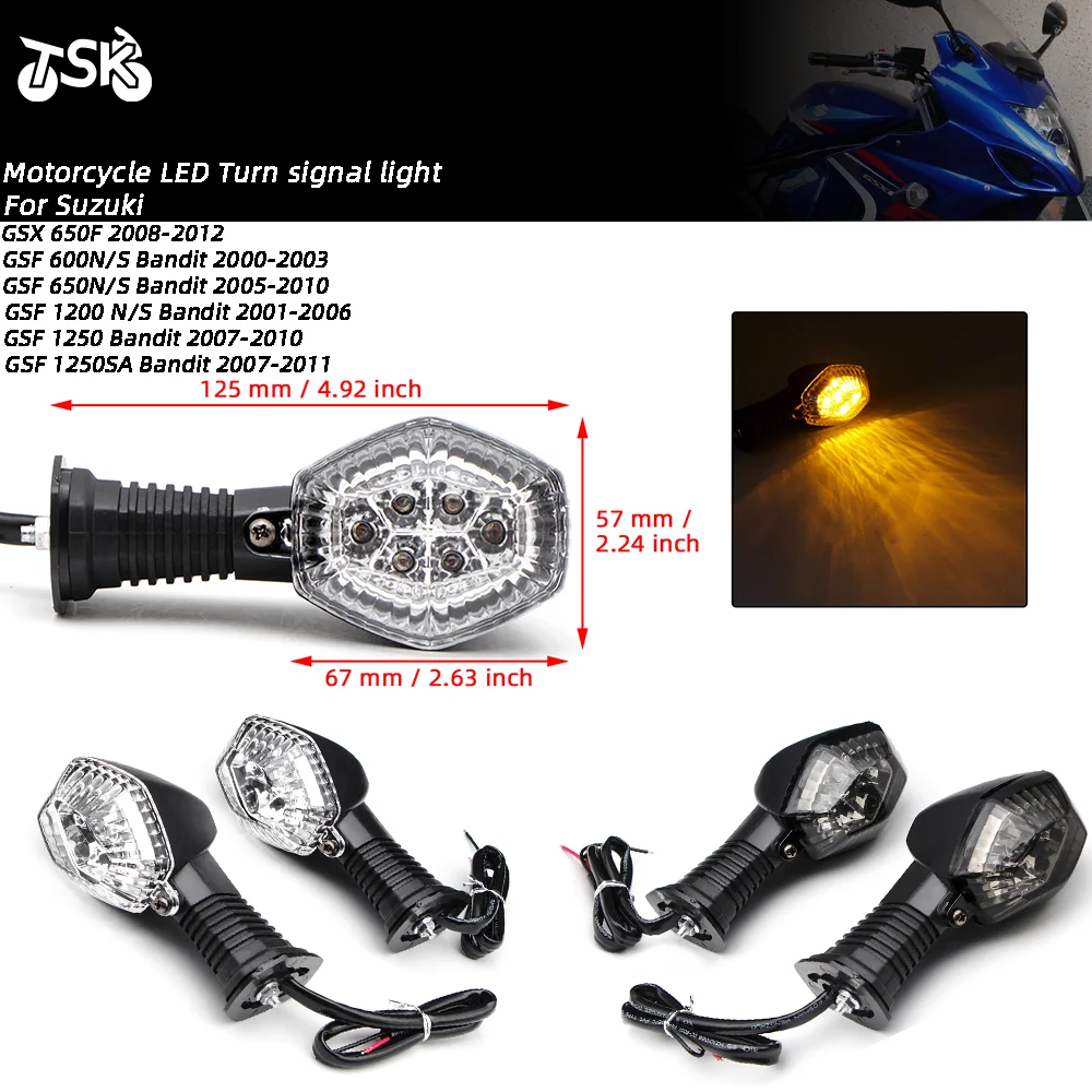 Turn Signal Indicator Light For SUZUKI GSX 650F GSF 600N/S GSF 650 N/S V-Strom 1000 Motorcycle Parts LED Blinker Lamp Lens
Turn Signal Indicator Light For SUZUKI GSX 650F GSF 600N/S GSF 650 N/S V-Strom 1000 Motorcycle Parts LED Blinker Lamp Lens