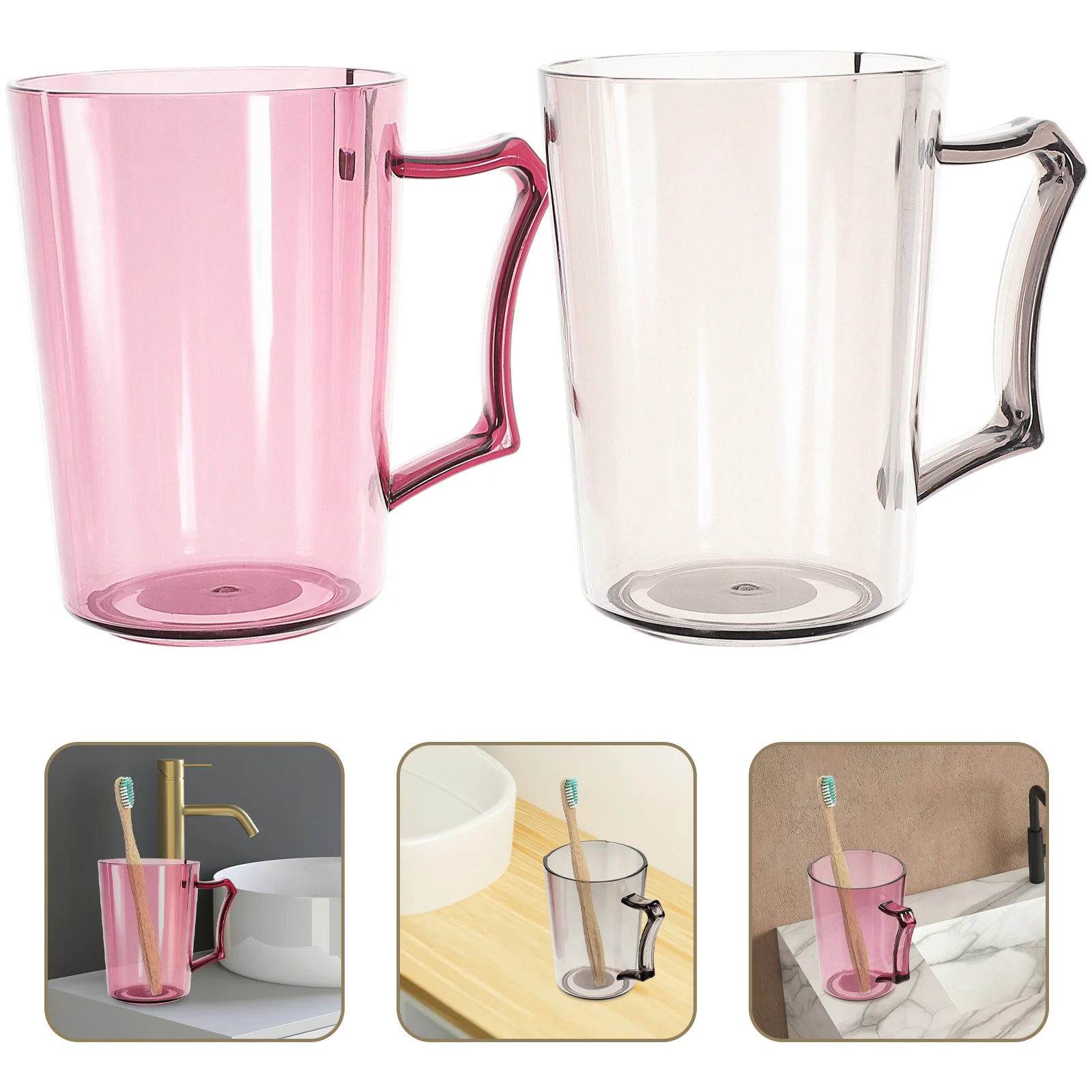 2pcs Plastic Toothbrush Cups Transparent Lightweight Travel Portable Bathroom Mouthwash Cup Simple Design Toothbrush Mug
2pcs Plastic Toothbrush Cups Transparent Lightweight Travel Portable Bathroom Mouthwash Cup Simple Design Toothbrush Mug