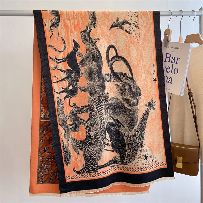 Winter Warm Pashmina Shawl Women Scarf Luxury 2022 Brand Animal Cashmere Thick Blanker Bufanda Echarpe Ourdoor Poncho Stoles
Winter Warm Pashmina Shawl Women Scarf Luxury 2022 Brand Animal Cashmere Thick Blanker Bufanda Echarpe Ourdoor Poncho Stoles