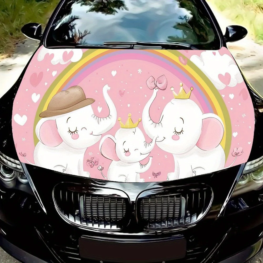 Sweet Elephant Family Pattern car hood stickers, waterproof self-adhesive, scratch resistant, easy to stick, durable car PVC sti
Sweet Elephant Family Pattern car hood stickers, waterproof self-adhesive, scratch resistant, easy to stick, durable car PVC sti