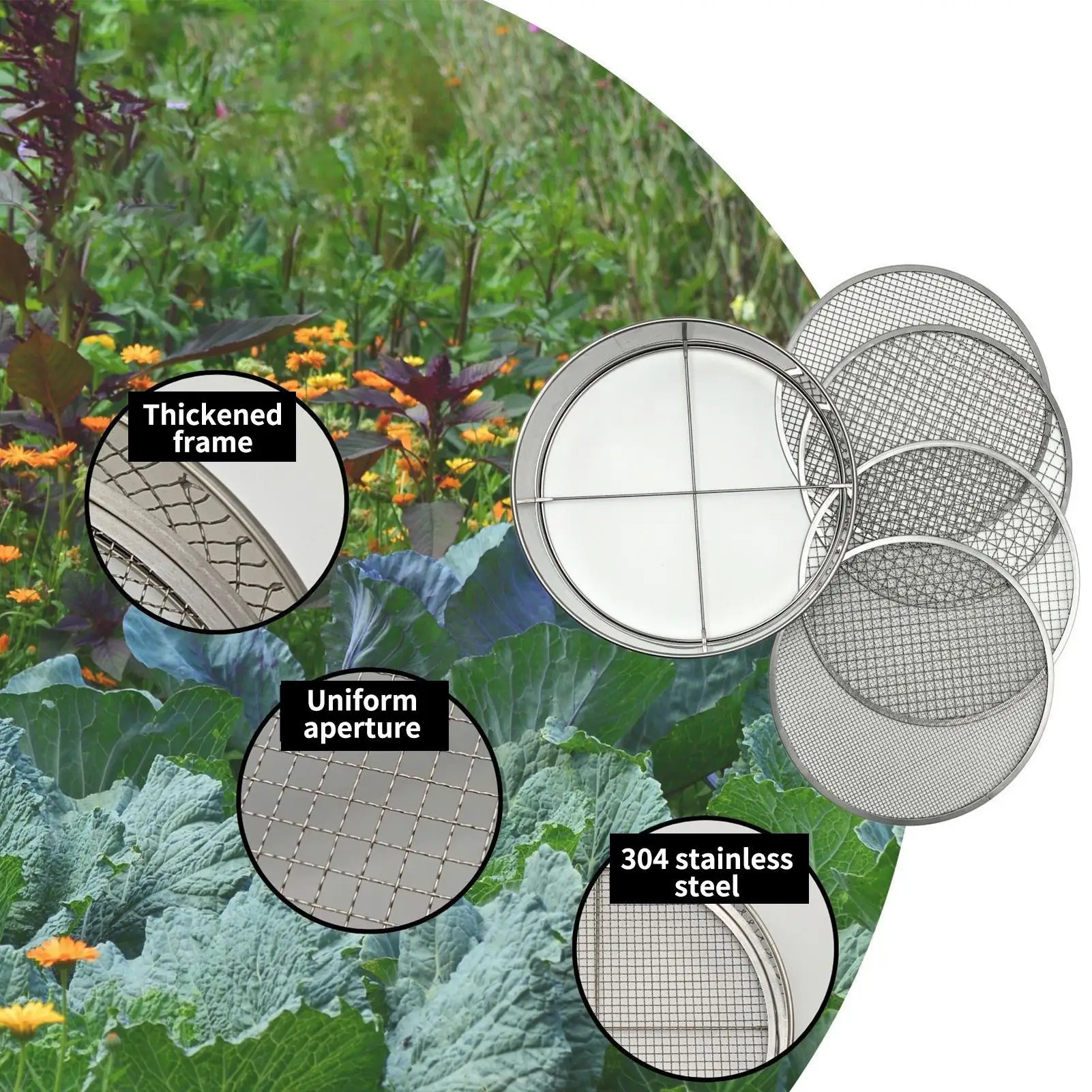 Сито для грязи, компактное садовое сито, сетчатое сито для почвы для гравия, тирса, вермокомптика, трава, кошачий туалет, компост, мусор
Сито для грязи, компактное садовое сито, сетчатое сито для почвы для гравия, тирса, вермокомптика, трава, кошачий туалет, компост, мусор