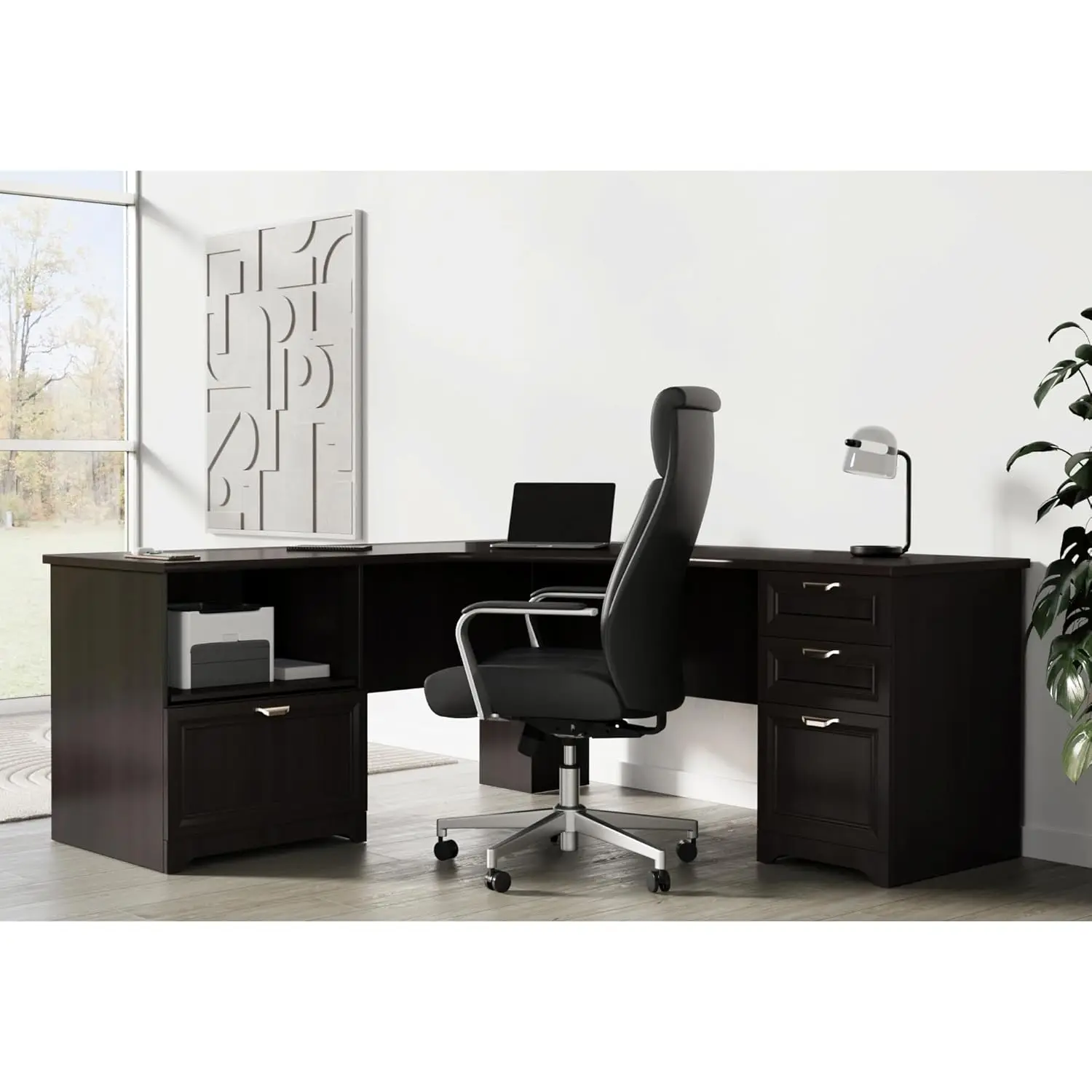 71in L-Shaped Corner Desk Espresso Office Workstation, Customized
71in L-Shaped Corner Desk Espresso Office Workstation, Customized