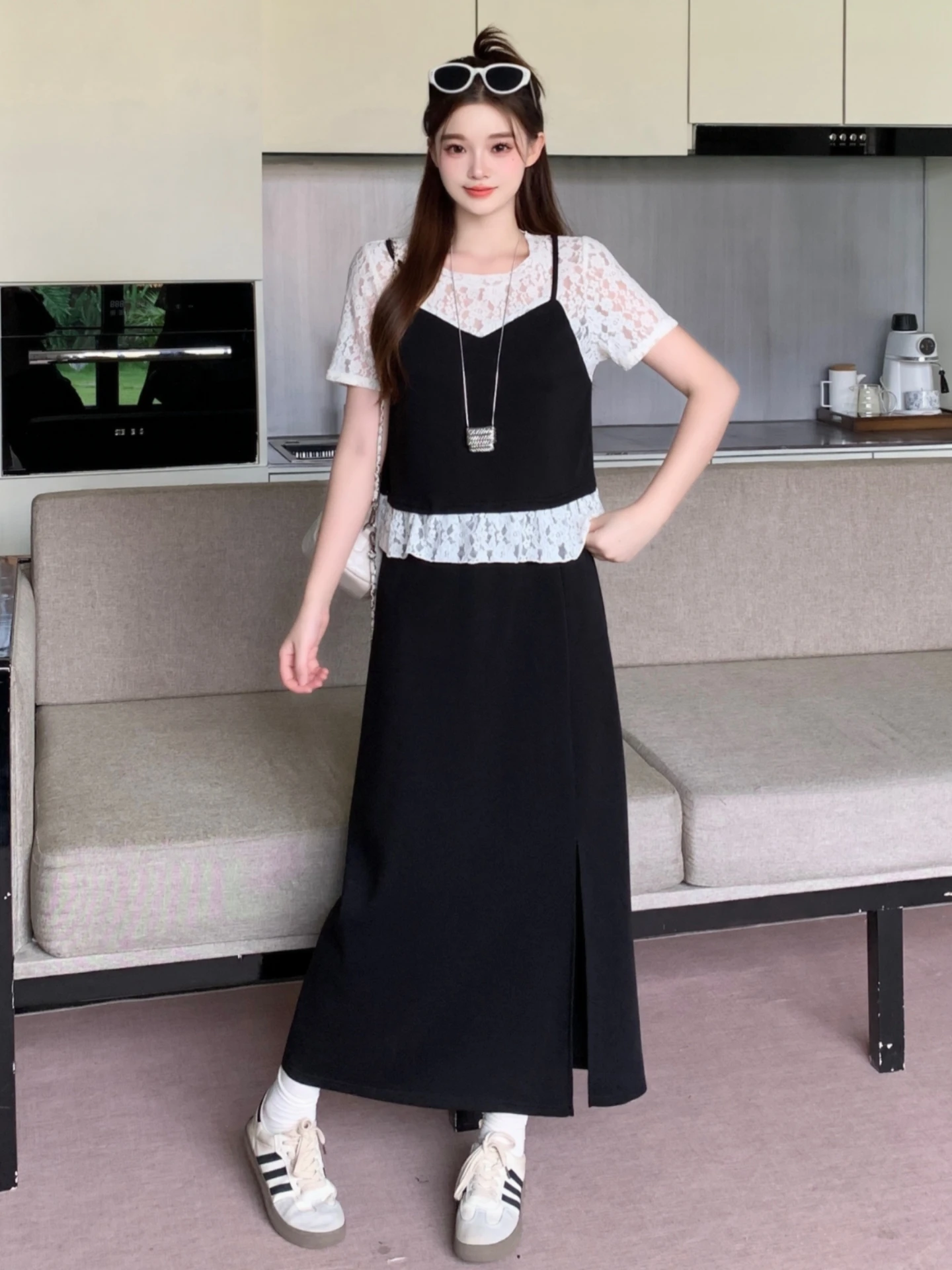 Summer Fashion plus Size Women's Lace Splicing Dress Two-Piece Set Casual Comfortable Breathable Lightweight Polyester
Summer Fashion plus Size Women's Lace Splicing Dress Two-Piece Set Casual Comfortable Breathable Lightweight Polyester