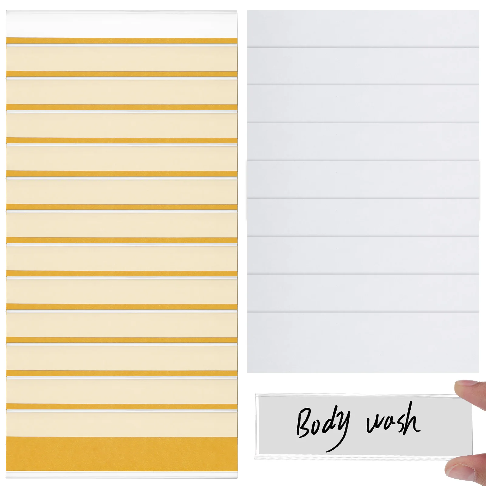 100 Pcs Transparent Self Adhesive Label Holders 3x10cm PVC Wire Shelf Tags Storage Bins Drawer Labels Blank Strips
100 Pcs Transparent Self Adhesive Label Holders 3x10cm PVC Wire Shelf Tags Storage Bins Drawer Labels Blank Strips