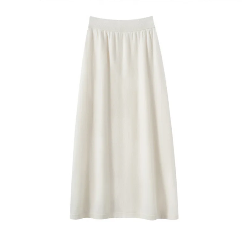 Pure cashmere half skirt, A-line loose, hip-hugging, high-end and exquisite long knitted hip-hugging skirt for autumn and winter
Pure cashmere half skirt, A-line loose, hip-hugging, high-end and exquisite long knitted hip-hugging skirt for autumn and winter