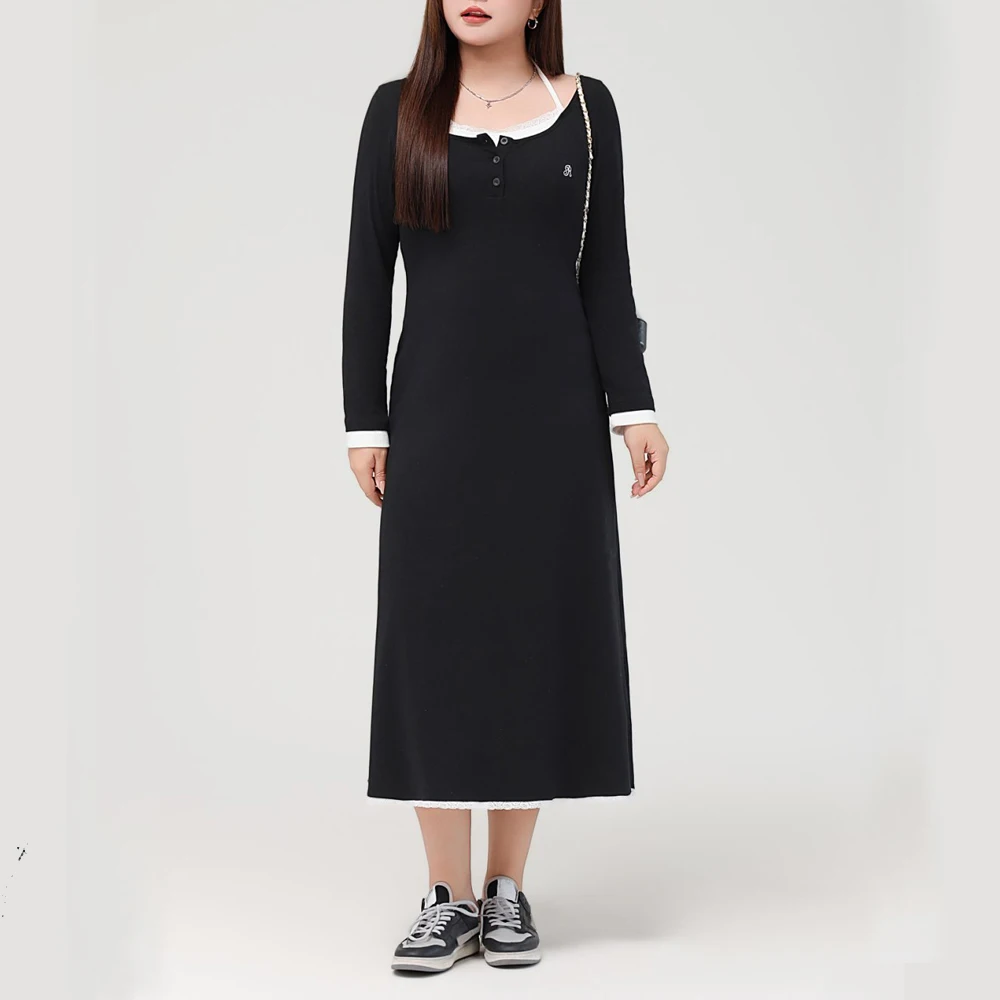 Женское кружевное облегающее платье больших размеров с бретелькой на шее, сексуальное вечернее платье премиум-класса из двух частей, клубная одежда 
Женское кружевное облегающее платье больших размеров с бретелькой на шее, сексуальное вечернее платье премиум-класса из двух частей, клубная одежда