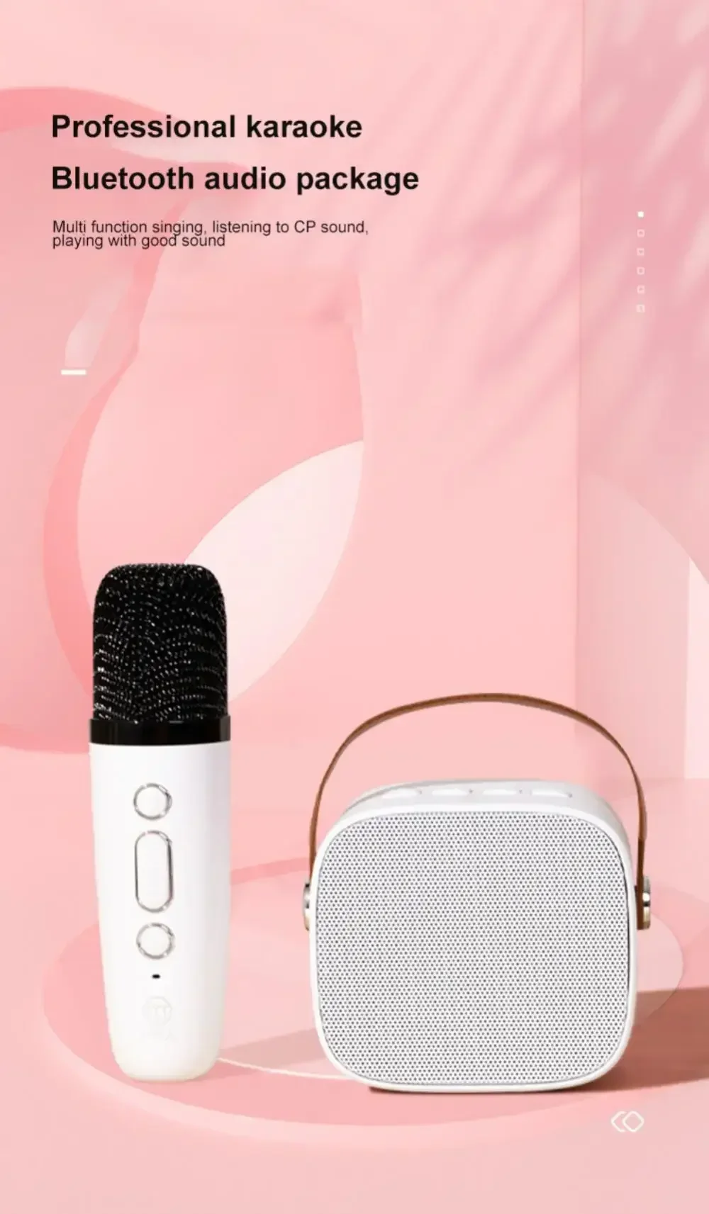 Портативная мини-караоке-машина K1, Bluetooth, 5,3 па, динамик с 1-2 беспроводными микрофонами, домашнее семейное пение, Прямая поставка
Портативная мини-караоке-машина K1, Bluetooth, 5,3 па, динамик с 1-2 беспроводными микрофонами, домашнее семейное пение, Прямая поставка