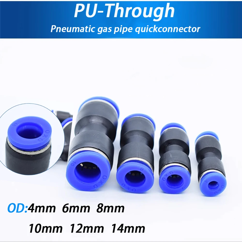 Pneumatic Joint Pipe Joint Pipe P Straight Through OD 4 5 6 8 10 12 14 16mm Hose PBT Plastic Push In Air Quick Connector
Pneumatic Joint Pipe Joint Pipe P Straight Through OD 4 5 6 8 10 12 14 16mm Hose PBT Plastic Push In Air Quick Connector