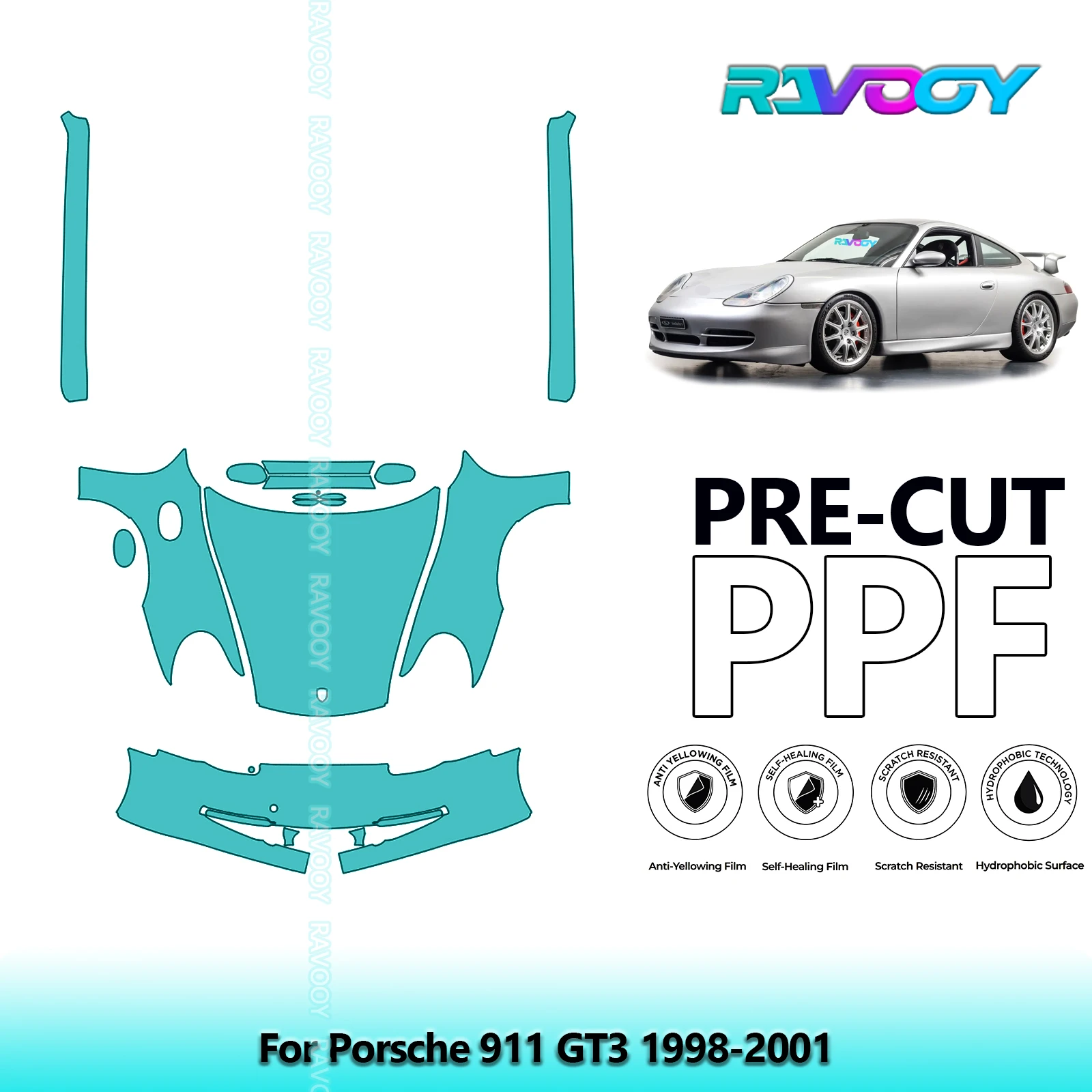 Front Kit+Rockers Clear Bra Precut PPF Paint Protection Film For Porsche 911 GT3 1998-2001
Front Kit+Rockers Clear Bra Precut PPF Paint Protection Film For Porsche 911 GT3 1998-2001