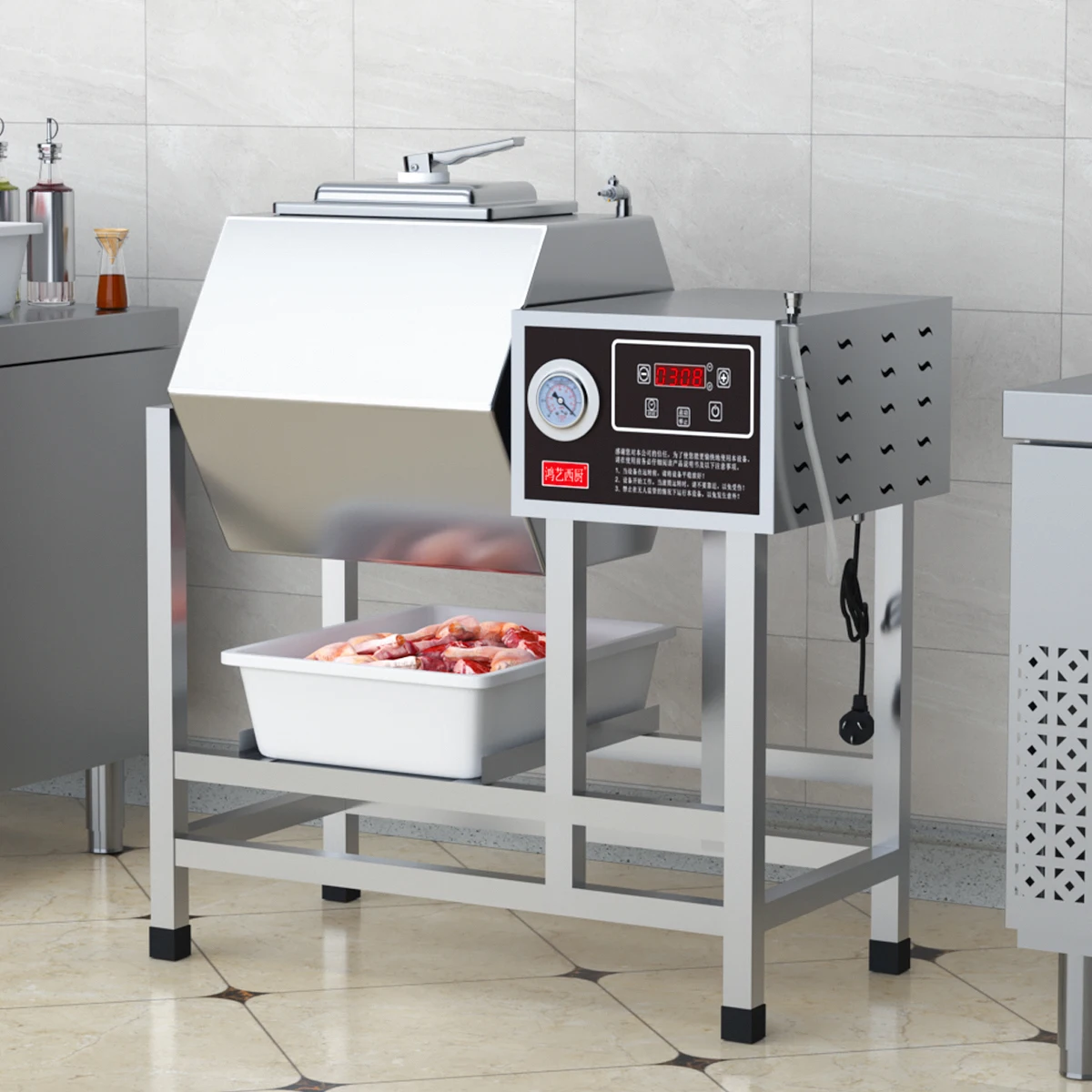 Commercial Meat Marinating Machine 304 Stainless Steel Tumbler Marinator 100kg/h Capacity for Restaurant
Commercial Meat Marinating Machine 304 Stainless Steel Tumbler Marinator 100kg/h Capacity for Restaurant