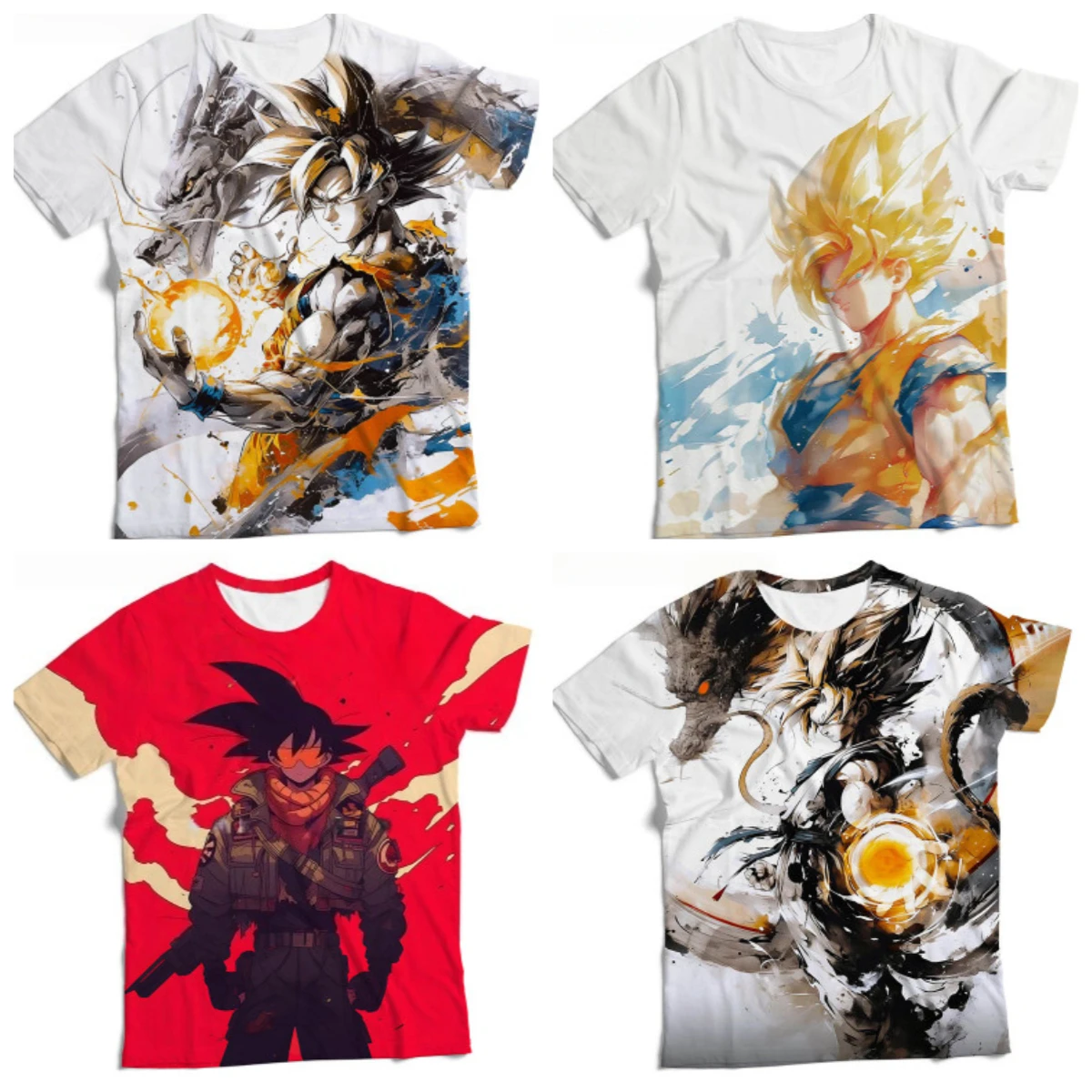Adult and Children's Dragon Ball Son Goku Ink Style 3D Printed T-shirt Super Saiyan Gathering Childhood Nostalgia,shorts Friends
Adult and Children's Dragon Ball Son Goku Ink Style 3D Printed T-shirt Super Saiyan Gathering Childhood Nostalgia,shorts Friends