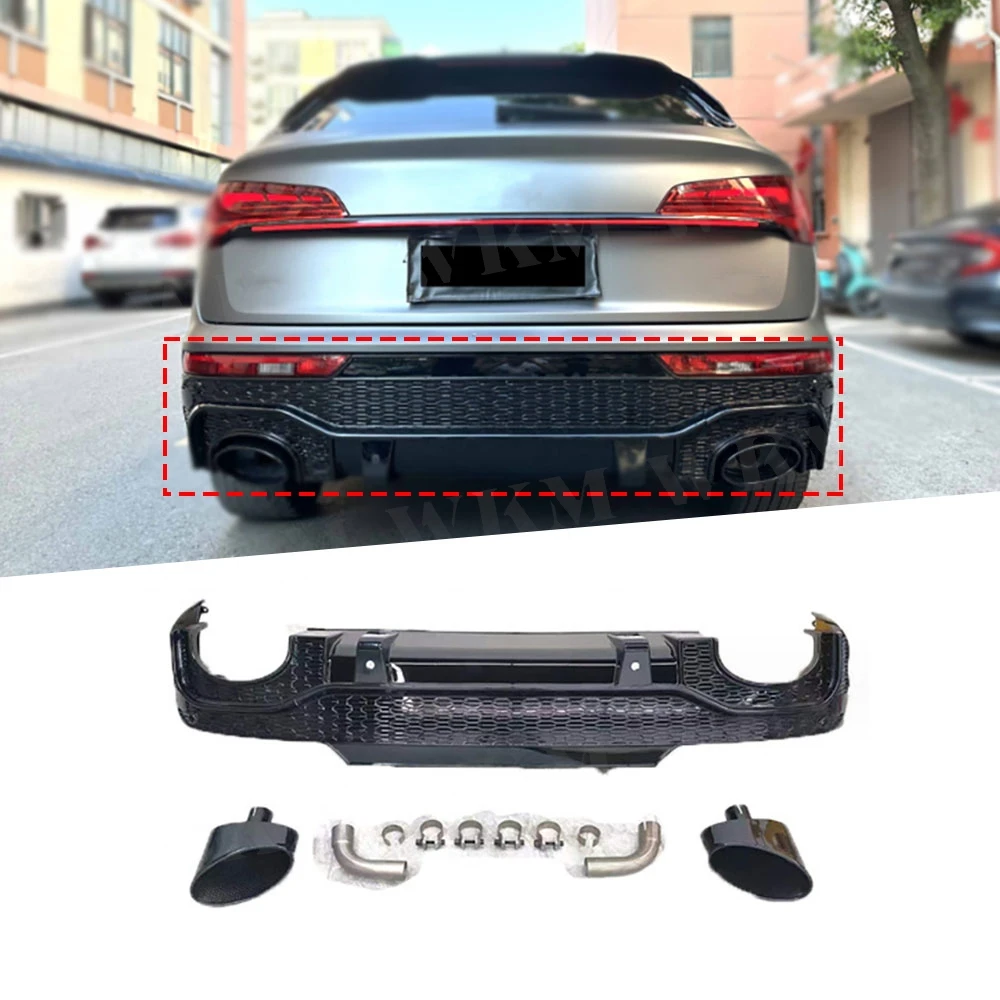 Для Audi Q5 RSQ5 Sportback 2020-2023 Автомобильный задний бампер, комплект кузова, задний диффузор, спойлер, насадки на выхлопную трубу, автомобильный Bodykit, аксессуары
Для Audi Q5 RSQ5 Sportback 2020-2023 Автомобильный задний бампер, комплект кузова, задний диффузор, спойлер, насадки на выхлопную трубу, автомобильный Bodykit, аксессуары