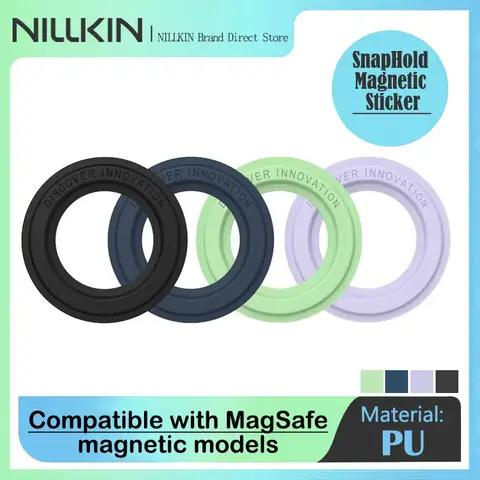 Magnetyczny stojak ładujący Nillkin do telefonu MagSafe, naklejka SnapHold, kompatybilny ze smartfonami iOS i Android, PU, 2 szt.