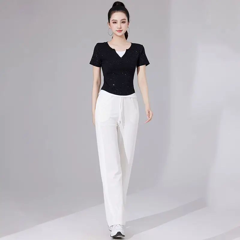 Cotton Women's Pants Two Piece Set Clothes Chic and Elegant Korea Stylish Luxury Clothing Sales Top Bottom Classy Ladies Trouser
Cotton Women's Pants Two Piece Set Clothes Chic and Elegant Korea Stylish Luxury Clothing Sales Top Bottom Classy Ladies Trouser