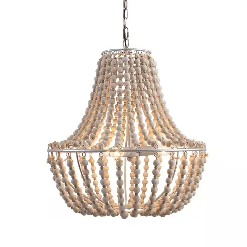 American Country Bohemian Wood Bead Chandelier, Bedroom Restaurant B & B Clothing Store Entrance Lighting
American Country Bohemian Wood Bead Chandelier, Bedroom Restaurant B & B Clothing Store Entrance Lighting
